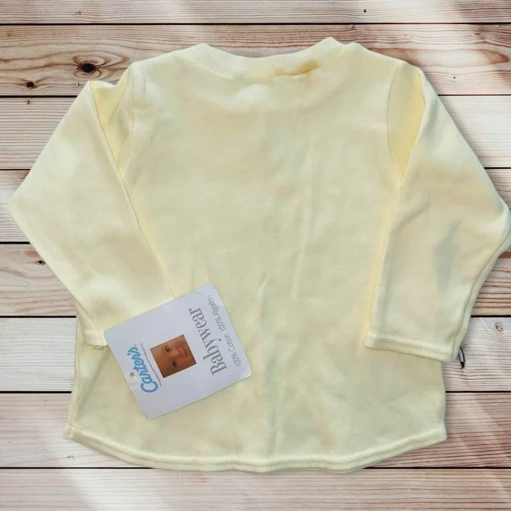 C3 Vintage VTG Carters Infant Baby Shirt Yellow New NWT 6 9‎ Months